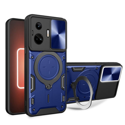 CD Texture Sliding Camshield Magnetic Holder Phone Case, For Realme C55 4G, For Realme GT3 5G, For Realme 10 Pro+ 5G, For Realme C35, For Realme C21 / C20 / C11 2021