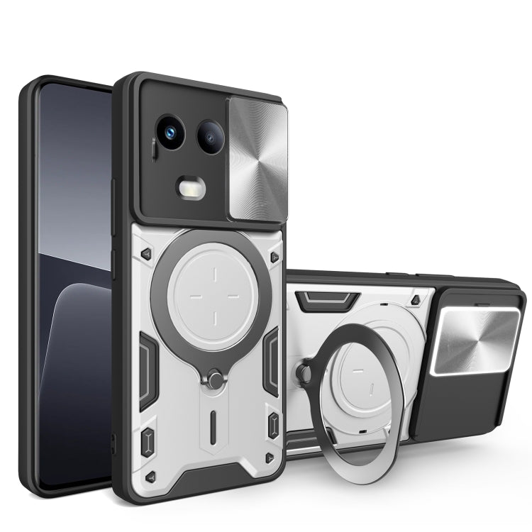 CD Texture Sliding Camshield Magnetic Holder Phone Case, For Realme P4 Power 5G, For Realme 16 Pro / 16 Pro+ 5G, For Realme 15x 5G, For Realme P3 5G / 14 5G Global, For Realme P3 Ultra 5G India, For Realme 14 Pro+ 5G, For Realme C75 4G / 14x 5G Global ...