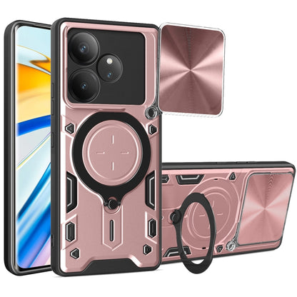 CD Texture Sliding Camshield Magnetic Holder Phone Case, For Realme P4 Power 5G, For Realme 16 Pro / 16 Pro+ 5G, For Realme 15x 5G, For Realme P3 5G / 14 5G Global, For Realme P3 Ultra 5G India, For Realme 14 Pro+ 5G, For Realme C75 4G / 14x 5G Global ...