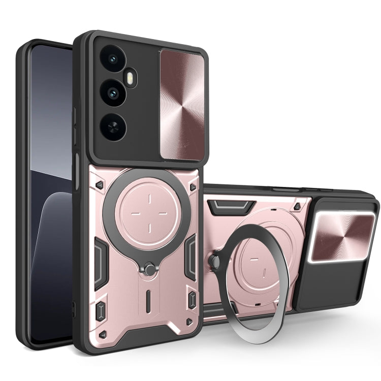 CD Texture Sliding Camshield Magnetic Holder Phone Case, For Realme P4 Power 5G, For Realme 16 Pro / 16 Pro+ 5G, For Realme 15x 5G, For Realme P3 5G / 14 5G Global, For Realme P3 Ultra 5G India, For Realme 14 Pro+ 5G, For Realme C75 4G / 14x 5G Global ...