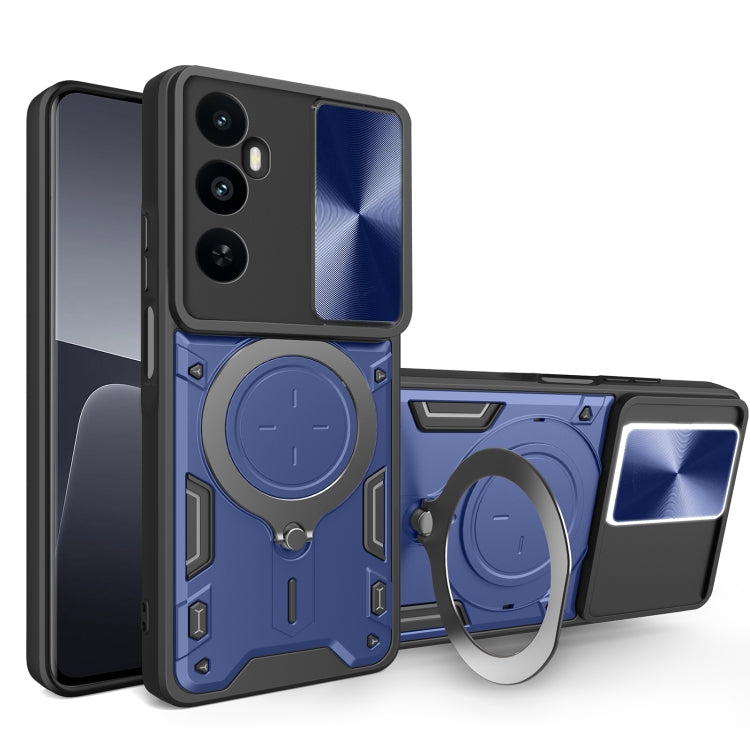 CD Texture Sliding Camshield Magnetic Holder Phone Case, For Realme P4 Power 5G, For Realme 16 Pro / 16 Pro+ 5G, For Realme 15x 5G, For Realme P3 5G / 14 5G Global, For Realme P3 Ultra 5G India, For Realme 14 Pro+ 5G, For Realme C75 4G / 14x 5G Global ...