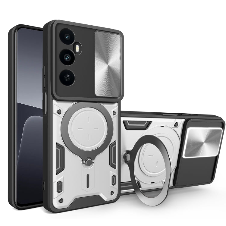 CD Texture Sliding Camshield Magnetic Holder Phone Case, For Realme P4 Power 5G, For Realme 16 Pro / 16 Pro+ 5G, For Realme 15x 5G, For Realme P3 5G / 14 5G Global, For Realme P3 Ultra 5G India, For Realme 14 Pro+ 5G, For Realme C75 4G / 14x 5G Global ...