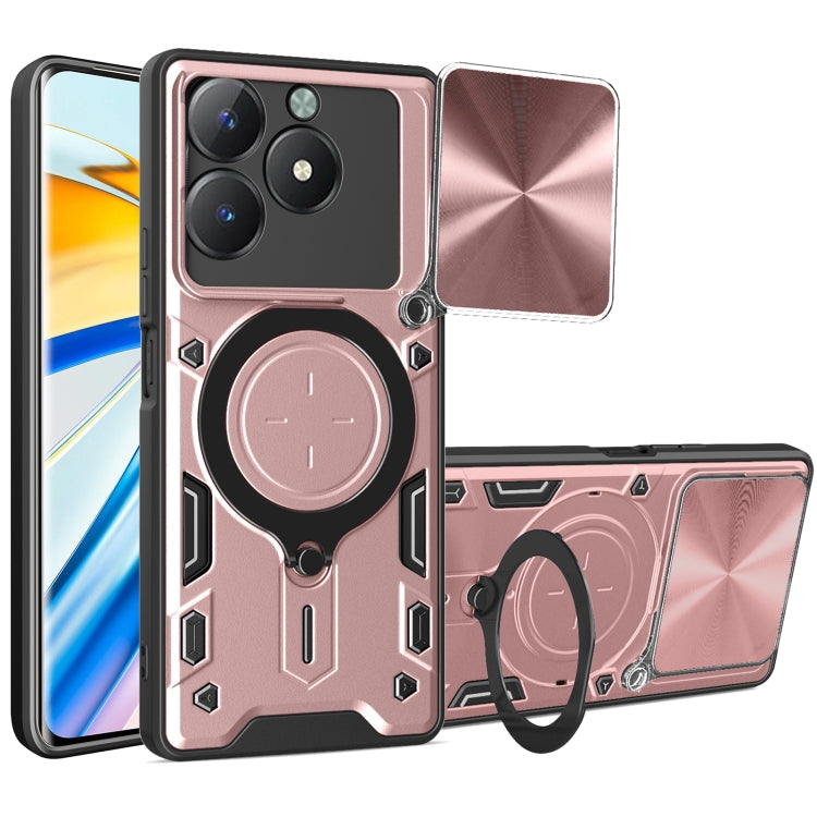 CD Texture Sliding Camshield Magnetic Holder Phone Case, For Realme P4 Power 5G, For Realme 16 Pro / 16 Pro+ 5G, For Realme 15x 5G, For Realme P3 5G / 14 5G Global, For Realme P3 Ultra 5G India, For Realme 14 Pro+ 5G, For Realme C75 4G / 14x 5G Global ...