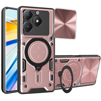 CD Texture Sliding Camshield Magnetic Holder Phone Case, For Realme P4 Power 5G, For Realme 16 Pro / 16 Pro+ 5G, For Realme 15x 5G, For Realme P3 5G / 14 5G Global, For Realme P3 Ultra 5G India, For Realme 14 Pro+ 5G, For Realme C75 4G / 14x 5G Global ...