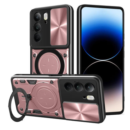 CD Texture Sliding Camshield Magnetic Holder Phone Case, For Realme P4 Power 5G, For Realme 16 Pro / 16 Pro+ 5G, For Realme 15x 5G, For Realme P3 5G / 14 5G Global, For Realme P3 Ultra 5G India, For Realme 14 Pro+ 5G, For Realme C75 4G / 14x 5G Global ...