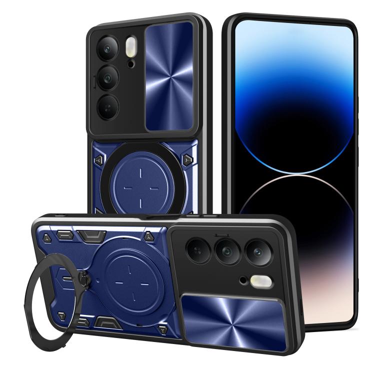 CD Texture Sliding Camshield Magnetic Holder Phone Case, For Realme P4 Power 5G, For Realme 16 Pro / 16 Pro+ 5G, For Realme 15x 5G, For Realme P3 5G / 14 5G Global, For Realme P3 Ultra 5G India, For Realme 14 Pro+ 5G, For Realme C75 4G / 14x 5G Global ...