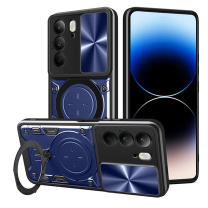 CD Texture Sliding Camshield Magnetic Holder Phone Case, For Realme P4 Power 5G, For Realme 16 Pro / 16 Pro+ 5G, For Realme 15x 5G, For Realme P3 5G / 14 5G Global, For Realme P3 Ultra 5G India, For Realme 14 Pro+ 5G, For Realme C75 4G / 14x 5G Global ...