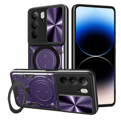 CD Texture Sliding Camshield Magnetic Holder Phone Case, For Realme P4 Power 5G, For Realme 16 Pro / 16 Pro+ 5G, For Realme 15x 5G, For Realme P3 5G / 14 5G Global, For Realme P3 Ultra 5G India, For Realme 14 Pro+ 5G, For Realme C75 4G / 14x 5G Global ...