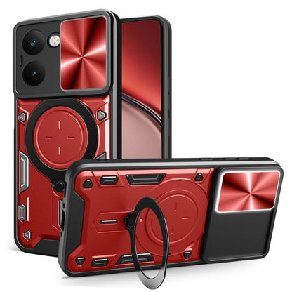CD Texture Sliding Camshield Magnetic Holder Phone Case, For Realme P4 Power 5G, For Realme 16 Pro / 16 Pro+ 5G, For Realme 15x 5G, For Realme P3 5G / 14 5G Global, For Realme P3 Ultra 5G India, For Realme 14 Pro+ 5G, For Realme C75 4G / 14x 5G Global ...
