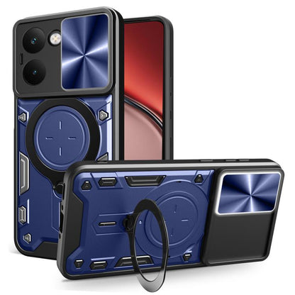 CD Texture Sliding Camshield Magnetic Holder Phone Case, For Realme P4 Power 5G, For Realme 16 Pro / 16 Pro+ 5G, For Realme 15x 5G, For Realme P3 5G / 14 5G Global, For Realme P3 Ultra 5G India, For Realme 14 Pro+ 5G, For Realme C75 4G / 14x 5G Global ...