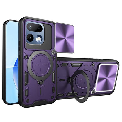 CD Texture Sliding Camshield Magnetic Holder Phone Case, For Realme P4 Power 5G, For Realme 16 Pro / 16 Pro+ 5G, For Realme 15x 5G, For Realme P3 5G / 14 5G Global, For Realme P3 Ultra 5G India, For Realme 14 Pro+ 5G, For Realme C75 4G / 14x 5G Global ...
