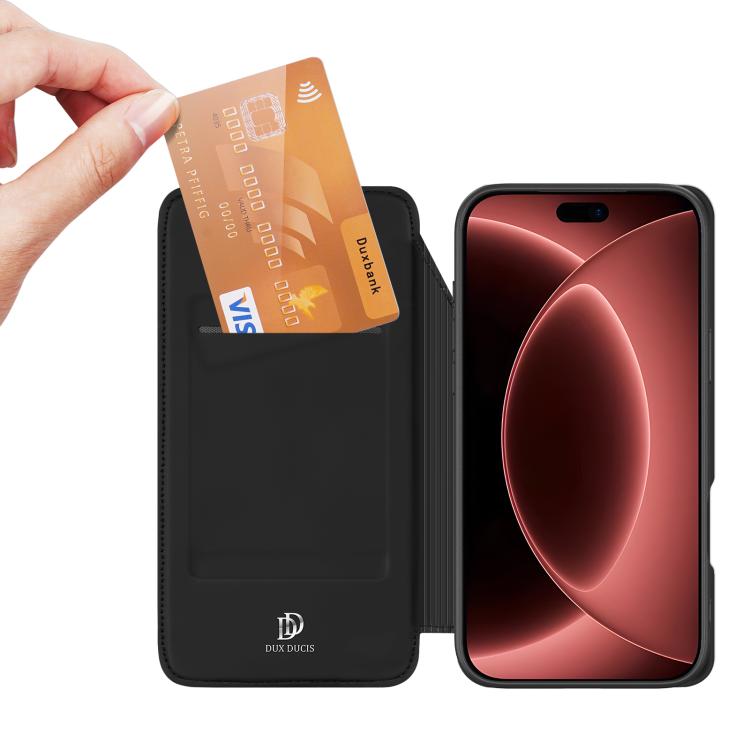 DUX DUCIS Skin Pro Series Flip Leather Phone Case, For iPhone 18 Pro, For iPhone 18 Pro Max, For iPhone 17e / 16e, For iPhone 17 Pro Max, For iPhone 17 Pro, For iPhone 17, For iPhone Air