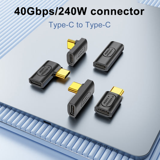 40Gbps 240W USB-C / Type-C Female to USB-C / Type-C Male 3D Bend Adapter, 3D Bend Adapter