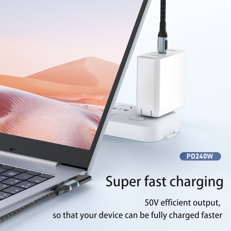 40Gbps 240W USB-C / Type-C Female to USB-C / Type-C Male 3D Bend Adapter, 3D Bend Adapter