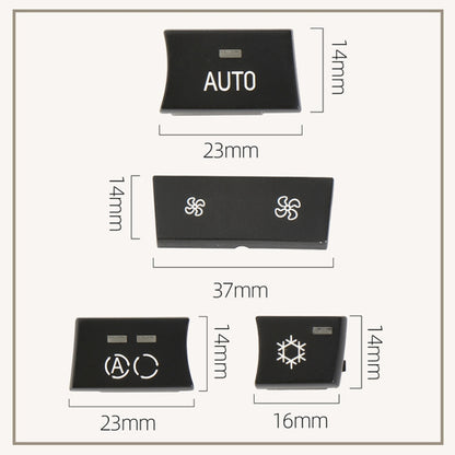 For BMW 1 Series / 3 Series / X1 / X3 Left Driving Car Air Conditioner Panel Switch Button, Air Volume Key Without OFF, Air Volume Key With OFF, AUTO Key, A Key, Snow Key