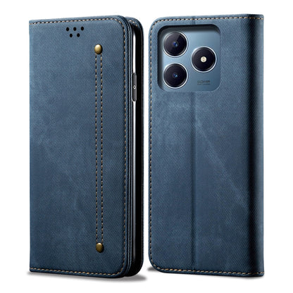 Denim Texture Flip Leather Phone Case, For Realme Note 60 4G / C61 4G, For Realme 13 Pro 5G Global, For Realme GT 6T 5G Global, For Realme GT 6 5G Global, For Realme C63 / C61, For Realme 12 Pro / 12 Pro+, For Realme GT5 Pro, For Realme 11 5G Global / ...