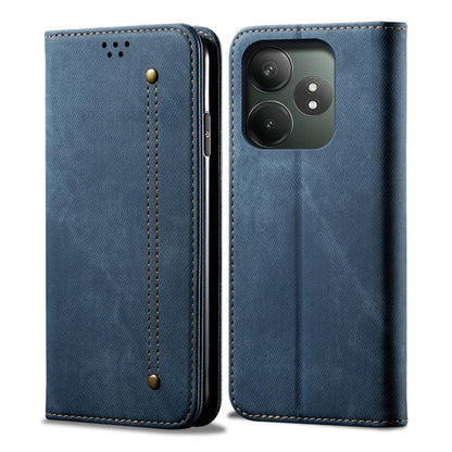 Denim Texture Flip Leather Phone Case, For Realme Note 60 4G / C61 4G, For Realme 13 Pro 5G Global, For Realme GT 6T 5G Global, For Realme GT 6 5G Global, For Realme C63 / C61, For Realme 12 Pro / 12 Pro+, For Realme GT5 Pro, For Realme 11 5G Global / ...