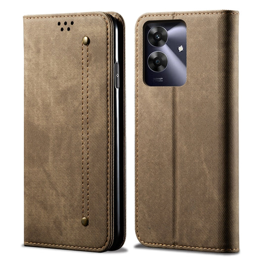 Denim Texture Flip Leather Phone Case, For Realme Note 60 4G / C61 4G, For Realme 13 Pro 5G Global, For Realme GT 6T 5G Global, For Realme GT 6 5G Global, For Realme C63 / C61, For Realme 12 Pro / 12 Pro+, For Realme GT5 Pro, For Realme 11 5G Global / ...