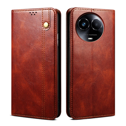 Oil Wax Crazy Horse Texture Leather Phone Case, For Realme 14 5G Global, For Realme P3 Pro, For Realme 14 Pro+ Global, For Realme 14 Pro Global, For Realme Note 60 4G / C61 4G, For Realme 13 Pro 5G Global, For Realme GT 6T 5G Global                    ...