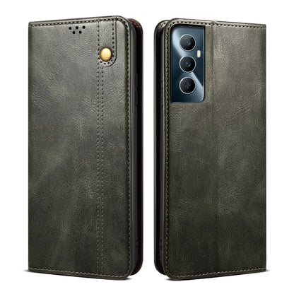 Oil Wax Crazy Horse Texture Leather Phone Case, For Realme 14 5G Global, For Realme P3 Pro, For Realme 14 Pro+ Global, For Realme 14 Pro Global, For Realme Note 60 4G / C61 4G, For Realme 13 Pro 5G Global, For Realme GT 6T 5G Global                    ...