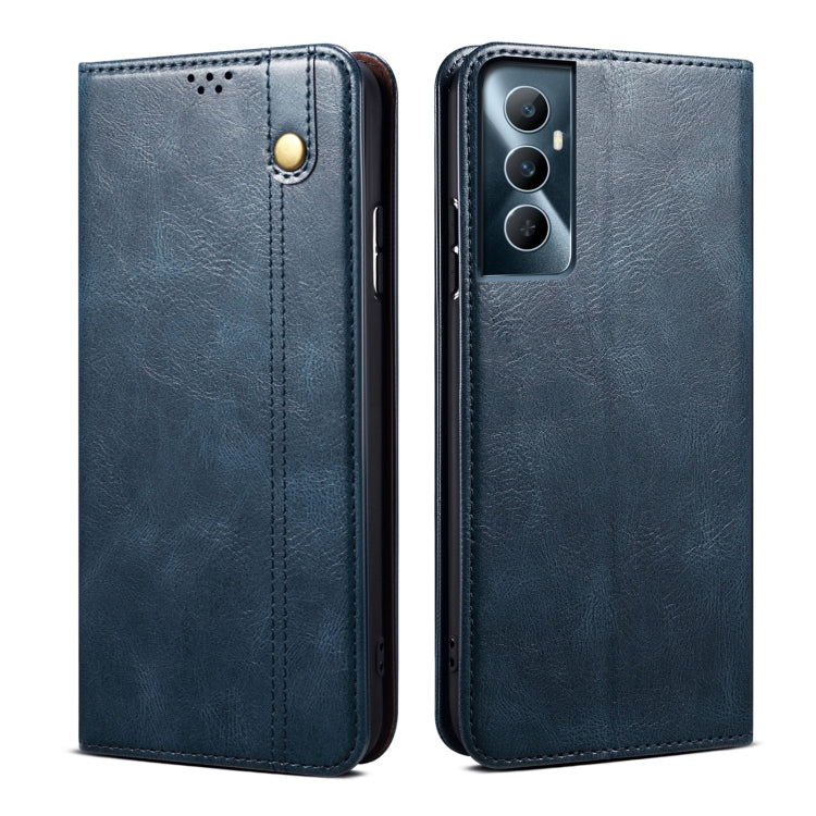 Oil Wax Crazy Horse Texture Leather Phone Case, For Realme 14 5G Global, For Realme P3 Pro, For Realme 14 Pro+ Global, For Realme 14 Pro Global, For Realme Note 60 4G / C61 4G, For Realme 13 Pro 5G Global, For Realme GT 6T 5G Global                    ...