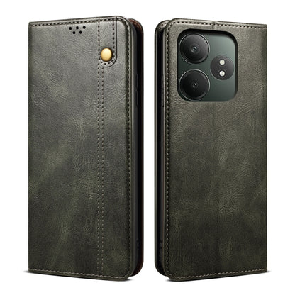 Oil Wax Crazy Horse Texture Leather Phone Case, For Realme 14 5G Global, For Realme P3 Pro, For Realme 14 Pro+ Global, For Realme 14 Pro Global, For Realme Note 60 4G / C61 4G, For Realme 13 Pro 5G Global, For Realme GT 6T 5G Global                    ...