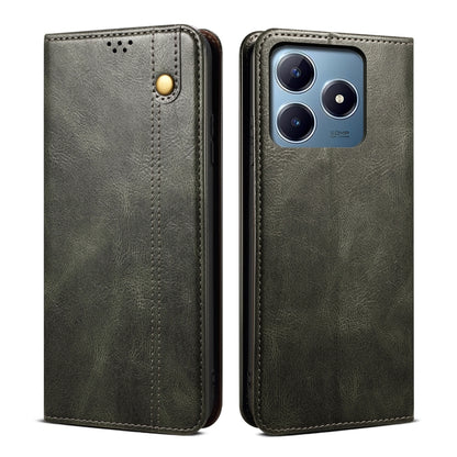 Oil Wax Crazy Horse Texture Leather Phone Case, For Realme 14 5G Global, For Realme P3 Pro, For Realme 14 Pro+ Global, For Realme 14 Pro Global, For Realme Note 60 4G / C61 4G, For Realme 13 Pro 5G Global, For Realme GT 6T 5G Global                    ...
