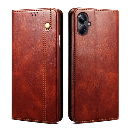 Oil Wax Crazy Horse Texture Leather Phone Case, For Realme 14 5G Global, For Realme P3 Pro, For Realme 14 Pro+ Global, For Realme 14 Pro Global, For Realme Note 60 4G / C61 4G, For Realme 13 Pro 5G Global, For Realme GT 6T 5G Global                    ...