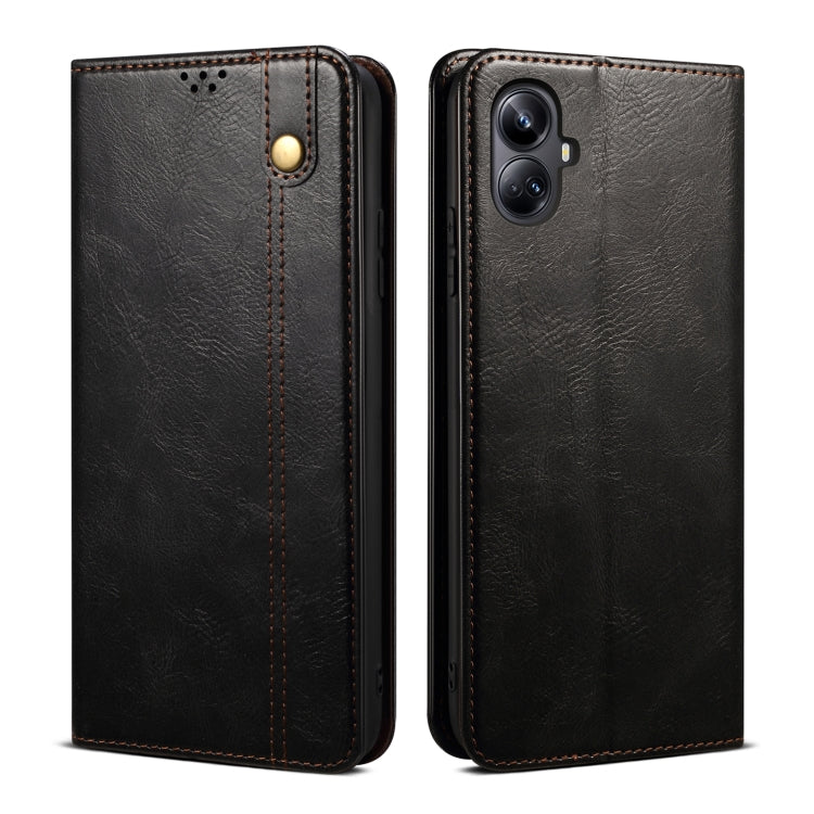 Oil Wax Crazy Horse Texture Leather Phone Case, For Realme 14 5G Global, For Realme P3 Pro, For Realme 14 Pro+ Global, For Realme 14 Pro Global, For Realme Note 60 4G / C61 4G, For Realme 13 Pro 5G Global, For Realme GT 6T 5G Global                    ...