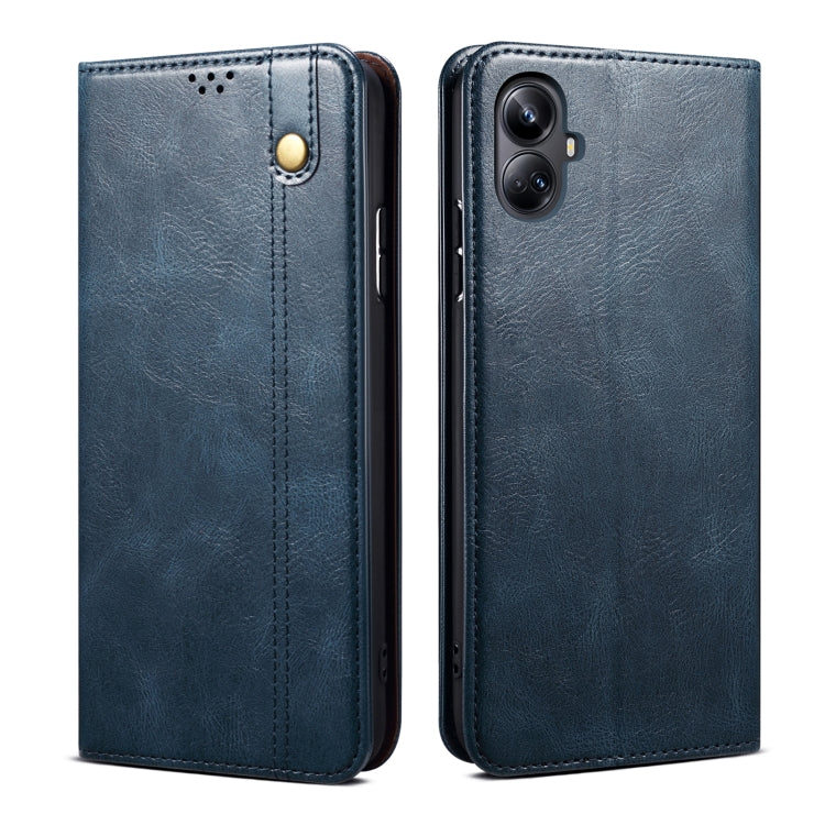 Oil Wax Crazy Horse Texture Leather Phone Case, For Realme 14 5G Global, For Realme P3 Pro, For Realme 14 Pro+ Global, For Realme 14 Pro Global, For Realme Note 60 4G / C61 4G, For Realme 13 Pro 5G Global, For Realme GT 6T 5G Global                    ...