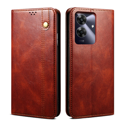 Oil Wax Crazy Horse Texture Leather Phone Case, For Realme 14 5G Global, For Realme P3 Pro, For Realme 14 Pro+ Global, For Realme 14 Pro Global, For Realme Note 60 4G / C61 4G, For Realme 13 Pro 5G Global, For Realme GT 6T 5G Global                    ...