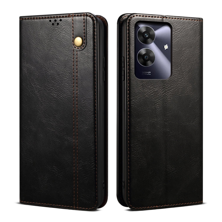 Oil Wax Crazy Horse Texture Leather Phone Case, For Realme 14 5G Global, For Realme P3 Pro, For Realme 14 Pro+ Global, For Realme 14 Pro Global, For Realme Note 60 4G / C61 4G, For Realme 13 Pro 5G Global, For Realme GT 6T 5G Global                    ...