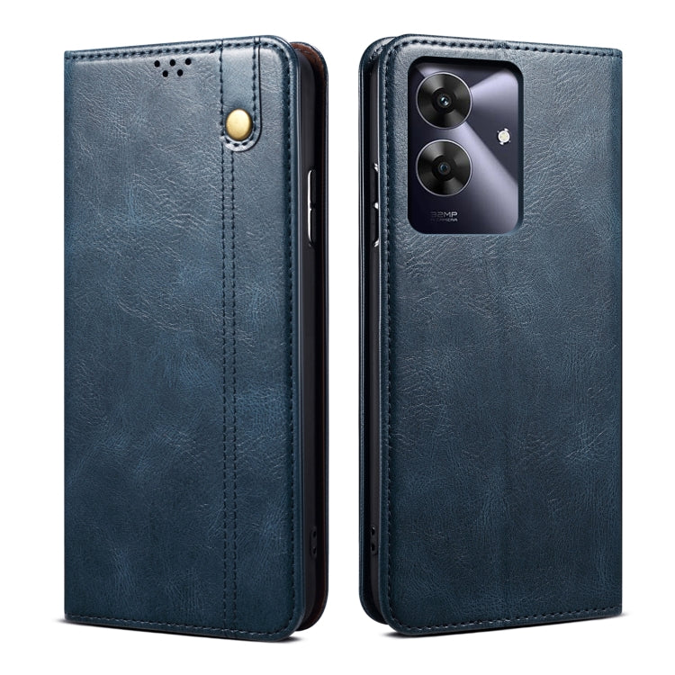 Oil Wax Crazy Horse Texture Leather Phone Case, For Realme 14 5G Global, For Realme P3 Pro, For Realme 14 Pro+ Global, For Realme 14 Pro Global, For Realme Note 60 4G / C61 4G, For Realme 13 Pro 5G Global, For Realme GT 6T 5G Global                    ...