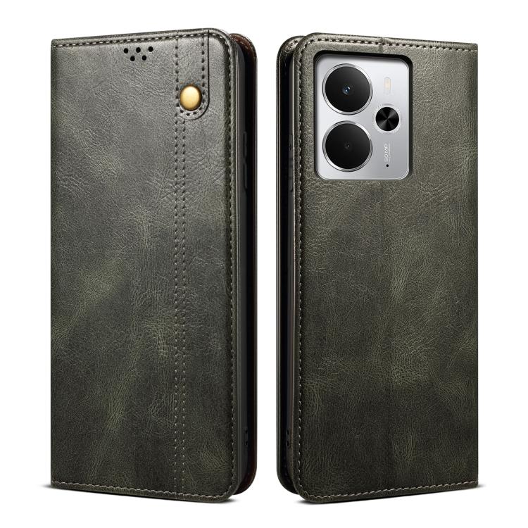 Oil Wax Crazy Horse Texture Leather Phone Case, For Realme 14 5G Global, For Realme P3 Pro, For Realme 14 Pro+ Global, For Realme 14 Pro Global, For Realme Note 60 4G / C61 4G, For Realme 13 Pro 5G Global, For Realme GT 6T 5G Global                    ...