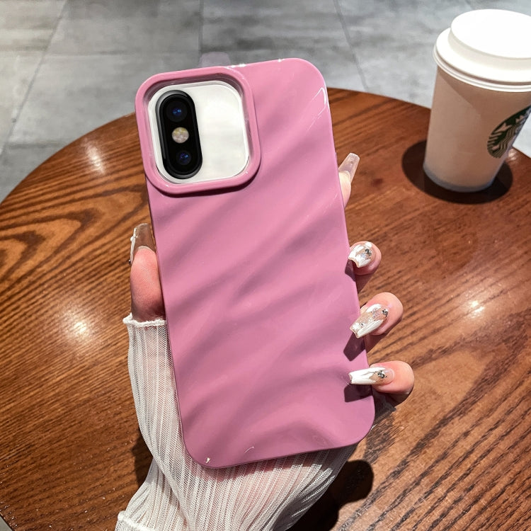 Solid Color Wave Texture TPU Phone Case