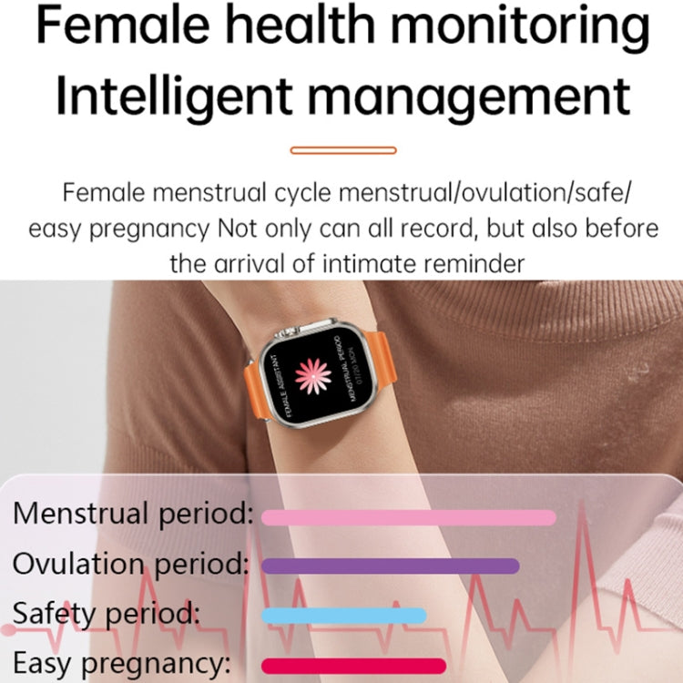 Montre intelligente WS-E9 Ultra 2,2 pouces étanche IP67 avec bracelet en silicone, prise en charge de la fréquence cardiaque / NFC, bracelet en silicone (argent), bracelet en silicone (bleu), bracelet en silicone (rose), bracelet en silicone (noir)