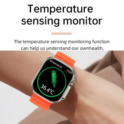 Montre intelligente WS-E9 Ultra 2,2 pouces étanche IP67 avec bracelet en silicone, prise en charge de la fréquence cardiaque / NFC, bracelet en silicone (argent), bracelet en silicone (bleu), bracelet en silicone (rose), bracelet en silicone (noir)