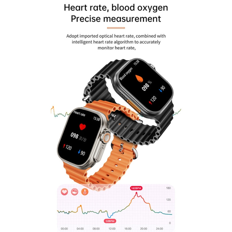 Montre intelligente WS-E9 Ultra 2,2 pouces étanche IP67 avec bracelet en silicone, prise en charge de la fréquence cardiaque / NFC, bracelet en silicone (argent), bracelet en silicone (bleu), bracelet en silicone (rose), bracelet en silicone (noir)