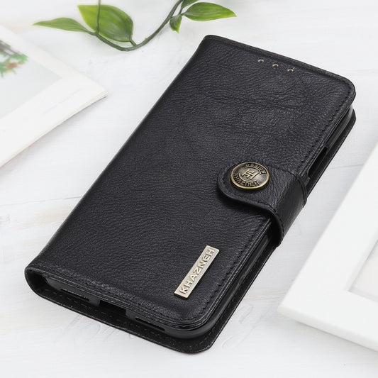 KHAZNEH Cowhide Texture Horizontal Flip Leather Phone Case, For iPhone 16e / 17e, For iPhone 16 Pro Max, For iPhone 16 Pro, For iPhone 16 Plus, For iPhone 16, For iPhone 15 Pro Max, For iPhone 15 Pro, For iPhone 15 Plus, For iPhone 15