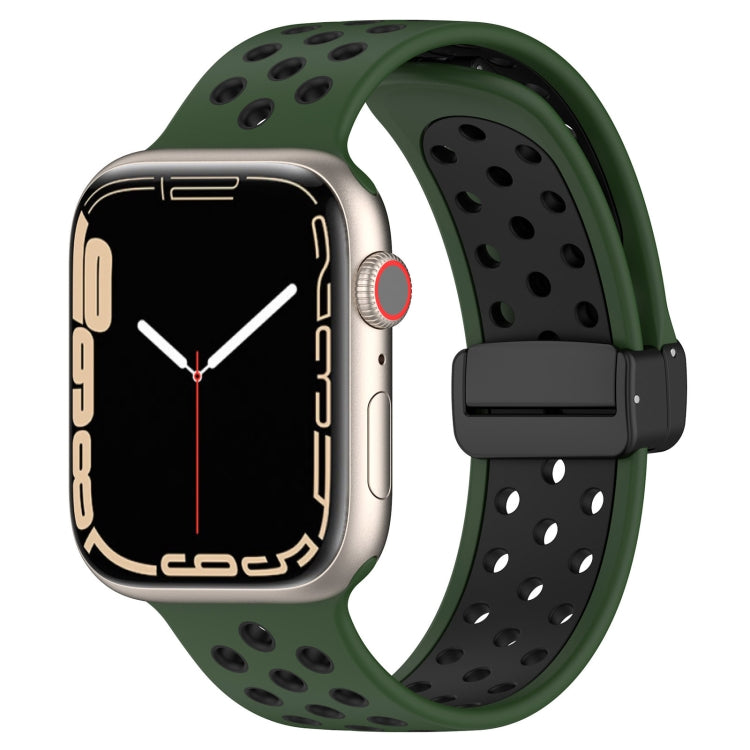 Magnetic Buckle Silicone Watch Band, For Apple Watch SE 2023 44mm, For Apple Watch Ultra 49mm, For Apple Watch 8 41mm, For Apple Watch SE 2023 40mm, For Apple Watch Ultra 2 49mm, For Apple Watch 8 45mm