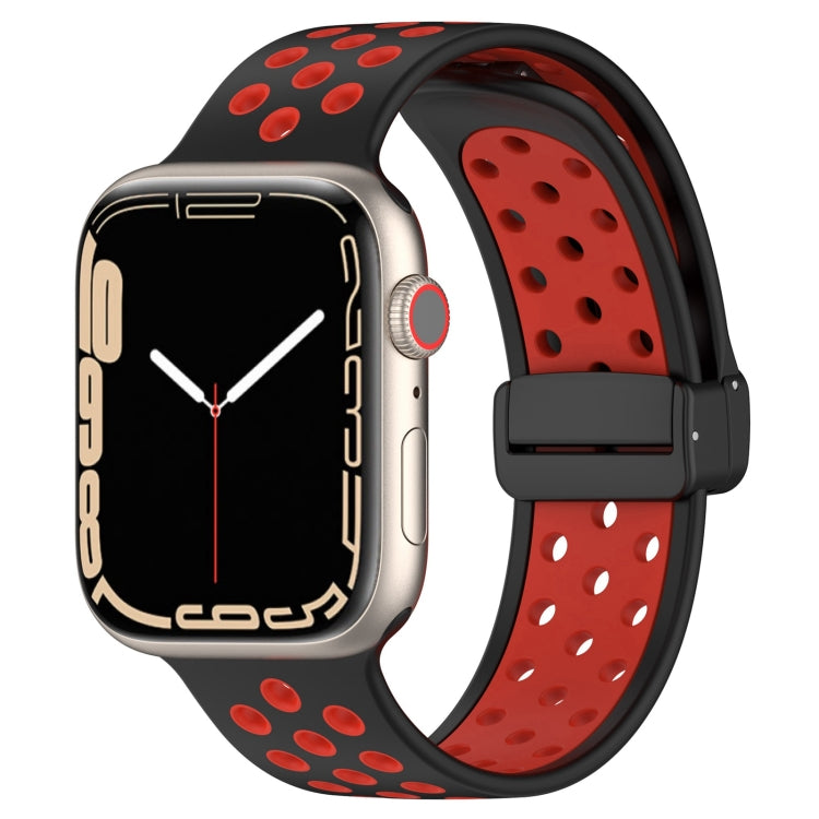Magnetic Buckle Silicone Watch Band, For Apple Watch Series 9 45mm, For Apple Watch SE 2022 40mm, For Apple Watch SE 2022 44mm, For Apple Watch Series 9 41mm, For Apple Watch 7 41mm, For Apple Watch 7 45mm