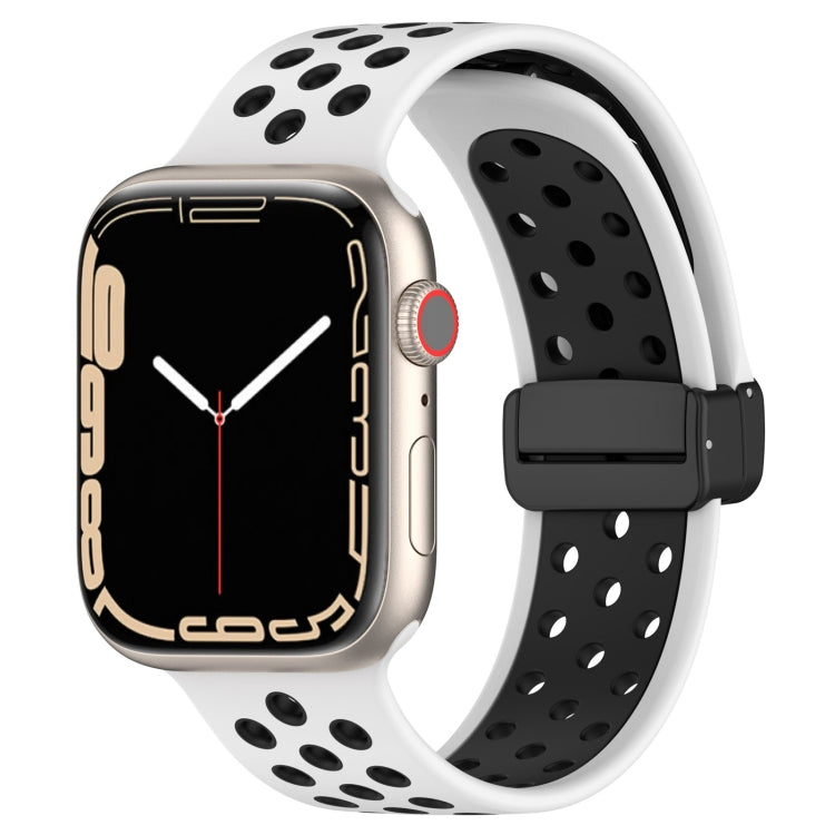 Magnetic Buckle Silicone Watch Band, For Apple Watch Series 9 45mm, For Apple Watch SE 2022 40mm, For Apple Watch SE 2022 44mm, For Apple Watch Series 9 41mm, For Apple Watch 7 41mm, For Apple Watch 7 45mm