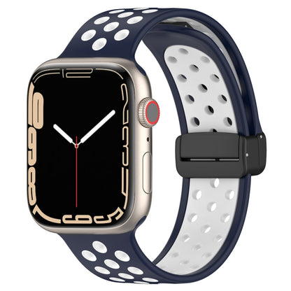 Magnetic Buckle Silicone Watch Band, For Apple Watch Series 9 45mm, For Apple Watch SE 2022 40mm, For Apple Watch SE 2022 44mm, For Apple Watch Series 9 41mm, For Apple Watch 7 41mm, For Apple Watch 7 45mm