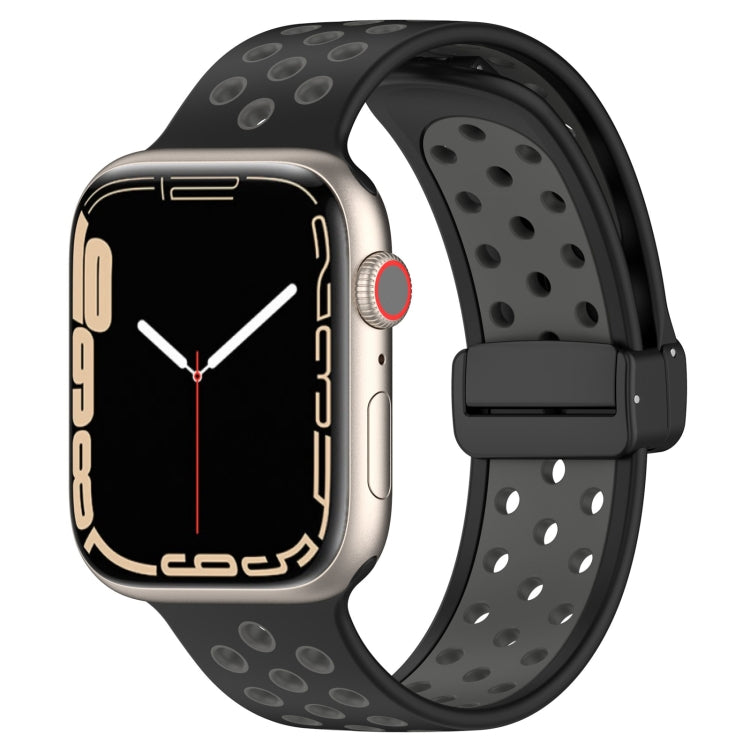 Magnetic Buckle Silicone Watch Band, For Apple Watch Series 9 45mm, For Apple Watch SE 2022 40mm, For Apple Watch SE 2022 44mm, For Apple Watch Series 9 41mm, For Apple Watch 7 41mm, For Apple Watch 7 45mm