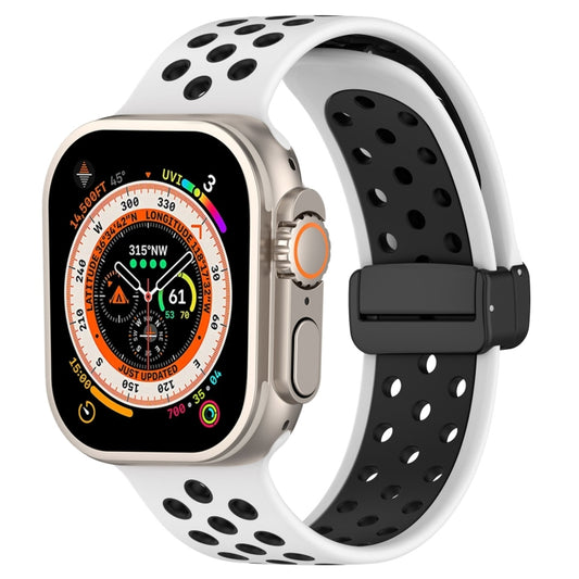 Siliconen horlogebandje met magnetische gesp, geschikt voor Apple Watch SE 2023 44mm, Apple Watch Ultra 49mm, Apple Watch 8 41mm, Apple Watch SE 2023 40mm, Apple Watch Ultra 2 49mm en Apple Watch 8 45mm.