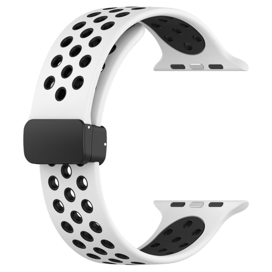 Siliconen horlogebandje met magnetische gesp, geschikt voor Apple Watch SE 2023 44mm, Apple Watch Ultra 49mm, Apple Watch 8 41mm, Apple Watch SE 2023 40mm, Apple Watch Ultra 2 49mm en Apple Watch 8 45mm.