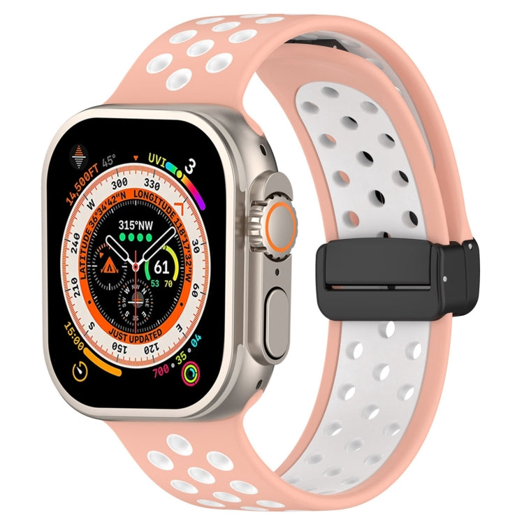 Magnetic Buckle Silicone Watch Band, For Apple Watch Ultra 49mm, For Apple Watch SE 2023 44mm, For Apple Watch SE 2023 40mm, For Apple Watch 8 41mm, For Apple Watch Ultra 2 49mm, For Apple Watch 8 45mm