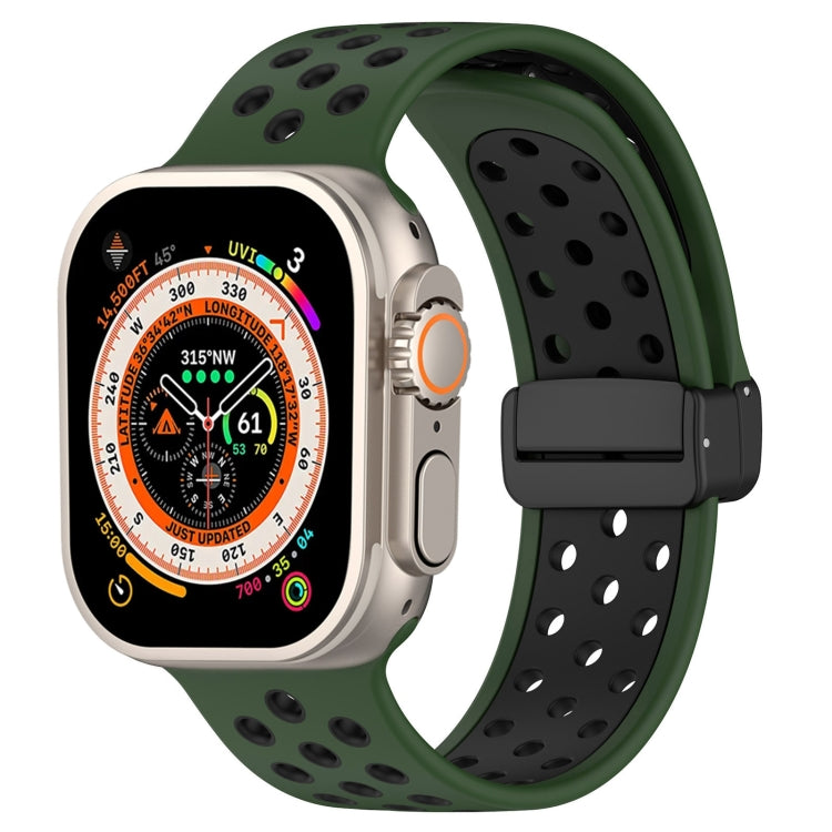 Magnetic Buckle Silicone Watch Band, For Apple Watch SE 2023 44mm, For Apple Watch Ultra 49mm, For Apple Watch 8 41mm, For Apple Watch SE 2023 40mm, For Apple Watch Ultra 2 49mm, For Apple Watch 8 45mm