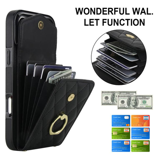 Rhombic Texture Card Bag Phone Case with Long Lanyard, For iPhone 18 Pro / 17 Pro, For iPhone 18 Pro Max / 17 Pro Max, For iPhone 17e / 16e, For iPhone 17, For iPhone Air, For iPhone 15 Pro Max, For iPhone 15 Pro, For iPhone 15 Plus, For iPhone 15     ...