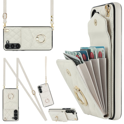 Rhombic Texture Card Bag Phone Case with Long Lanyard, For Samsung Galaxy S26+ 5G, For Samsung Galaxy S26 Ultra 5G, For Samsung Galaxy S26 5G, For Samsung Galaxy S25 Edge 5G, For Samsung Galaxy S24 Ultra 5G, For Samsung Galaxy S24+ 5G                  ...